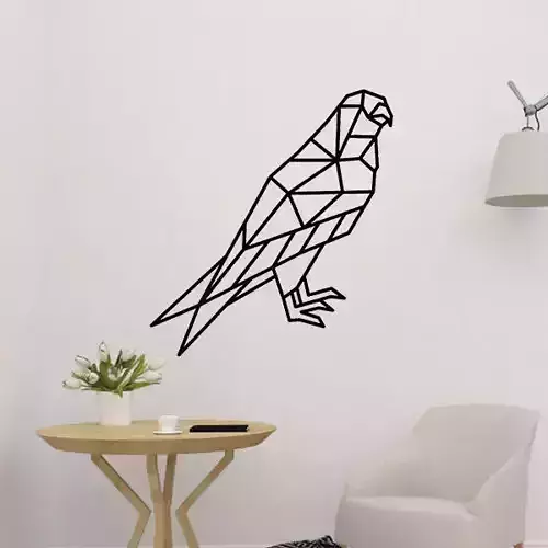Parrot Lowpoly 2D Wall Art