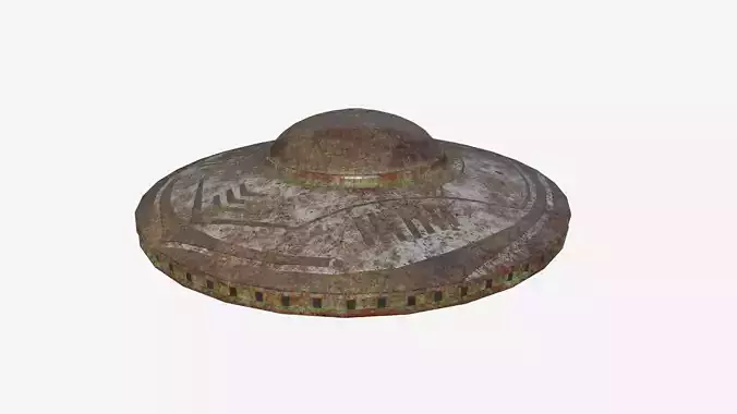 Alien Spaceship UFO B11 Abandoned - Sci Fi Spacecraft Design Low-poly 3D model
