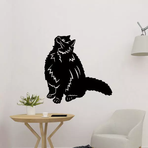 Cat 2D Decor Wall  3D print model_0