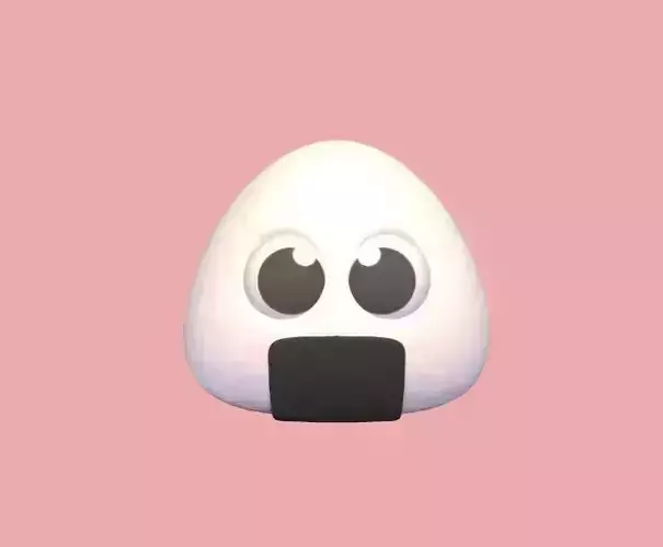 Onigiri plastic egg on table