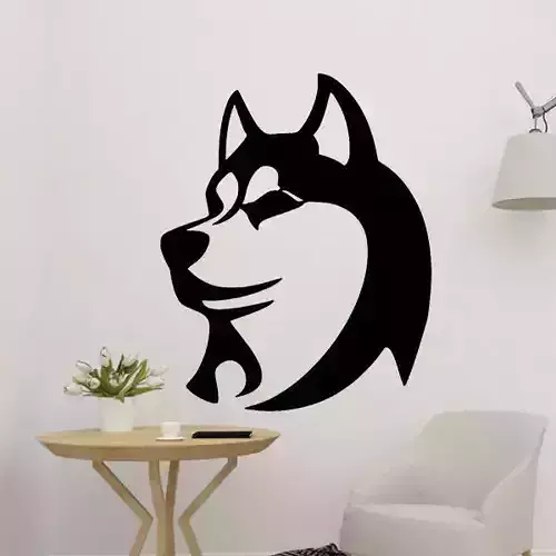 Husky Face Decor
