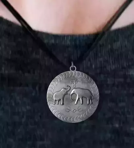 Elephant Pendant for Men STL Necklace