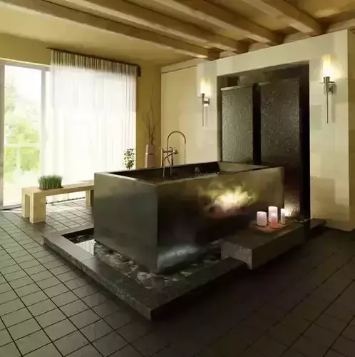 Modern Bathroom With Original Bath