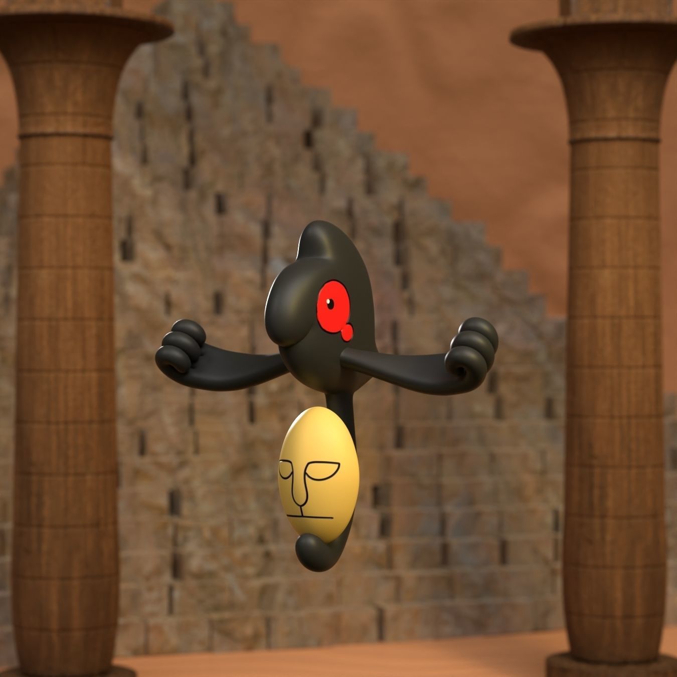 Pokemon Yamask evolution pack 3D print model_1