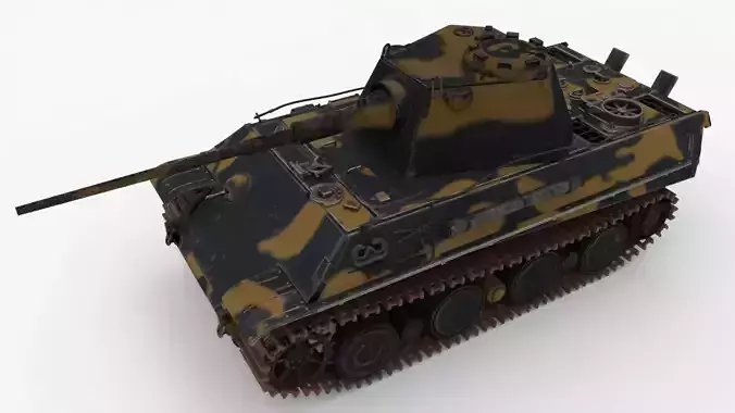 4K Realistic Panzer Tiger Tank in Arnold Material