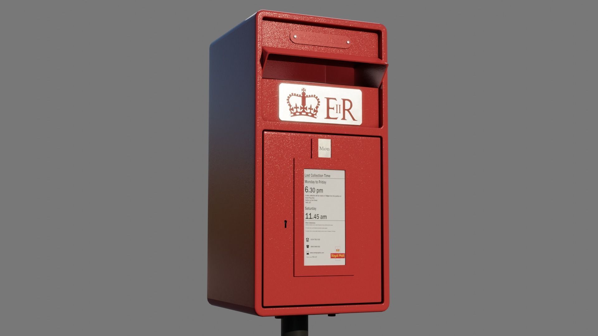 Royal Mailbox Low-poly 3D model_23