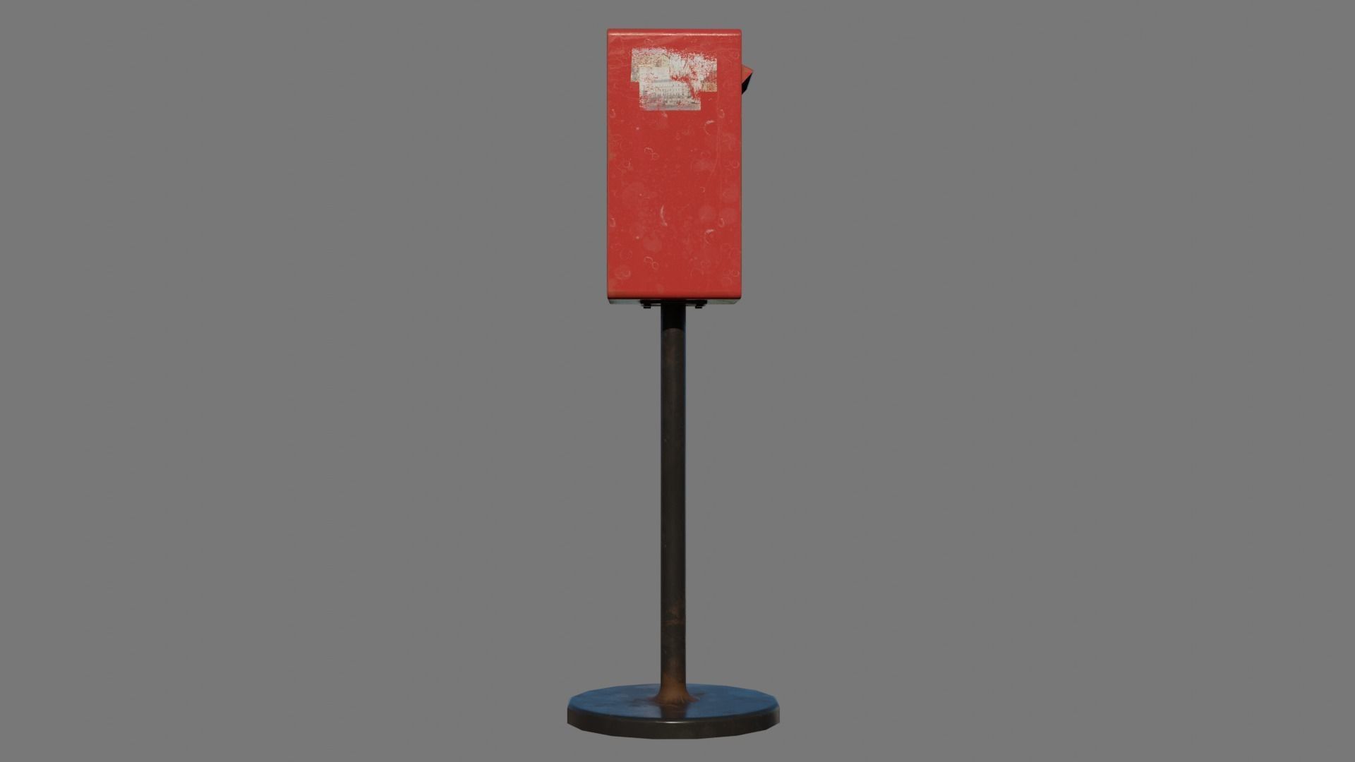 Royal Mailbox Low-poly 3D model_7
