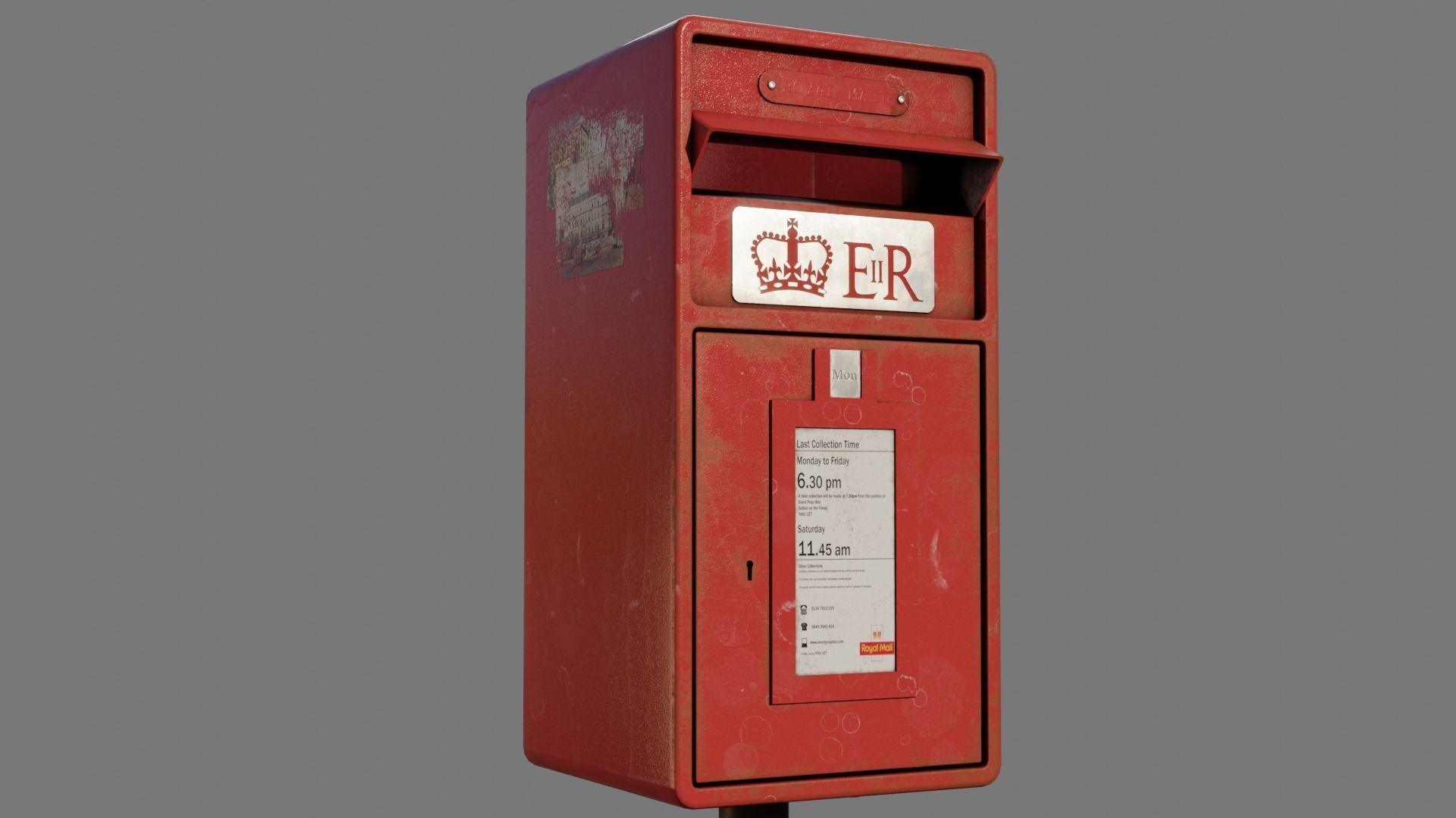 Royal Mailbox Low-poly 3D model_22