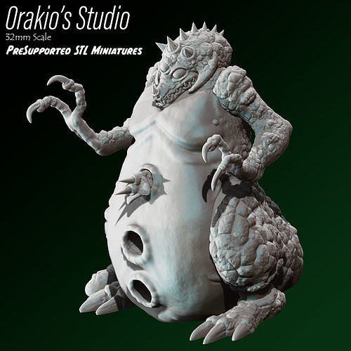 Kraig monster in shape of humanoid 3D print model