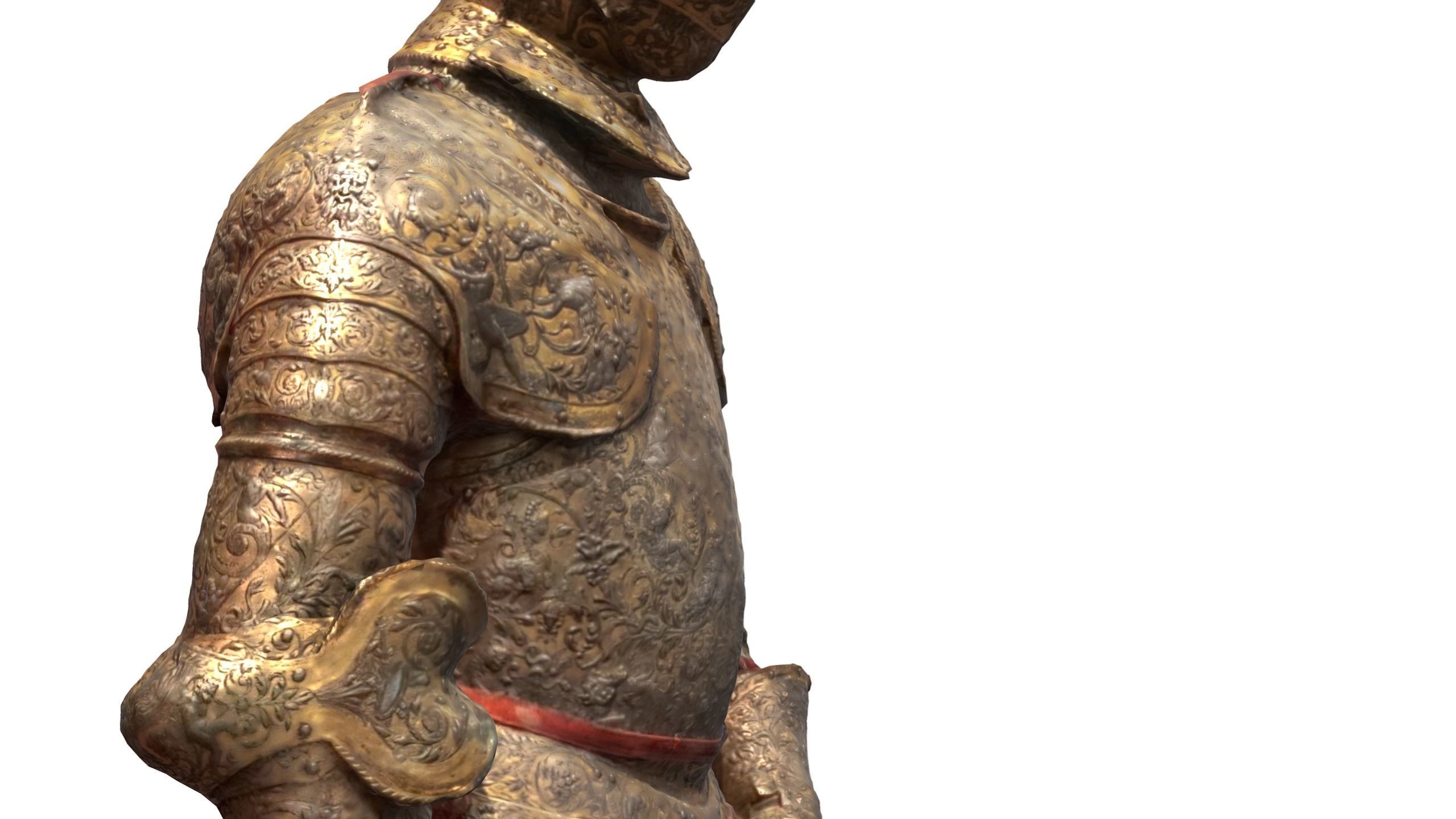 Decorative Knight Armor Suit Scan Free 3D model_9