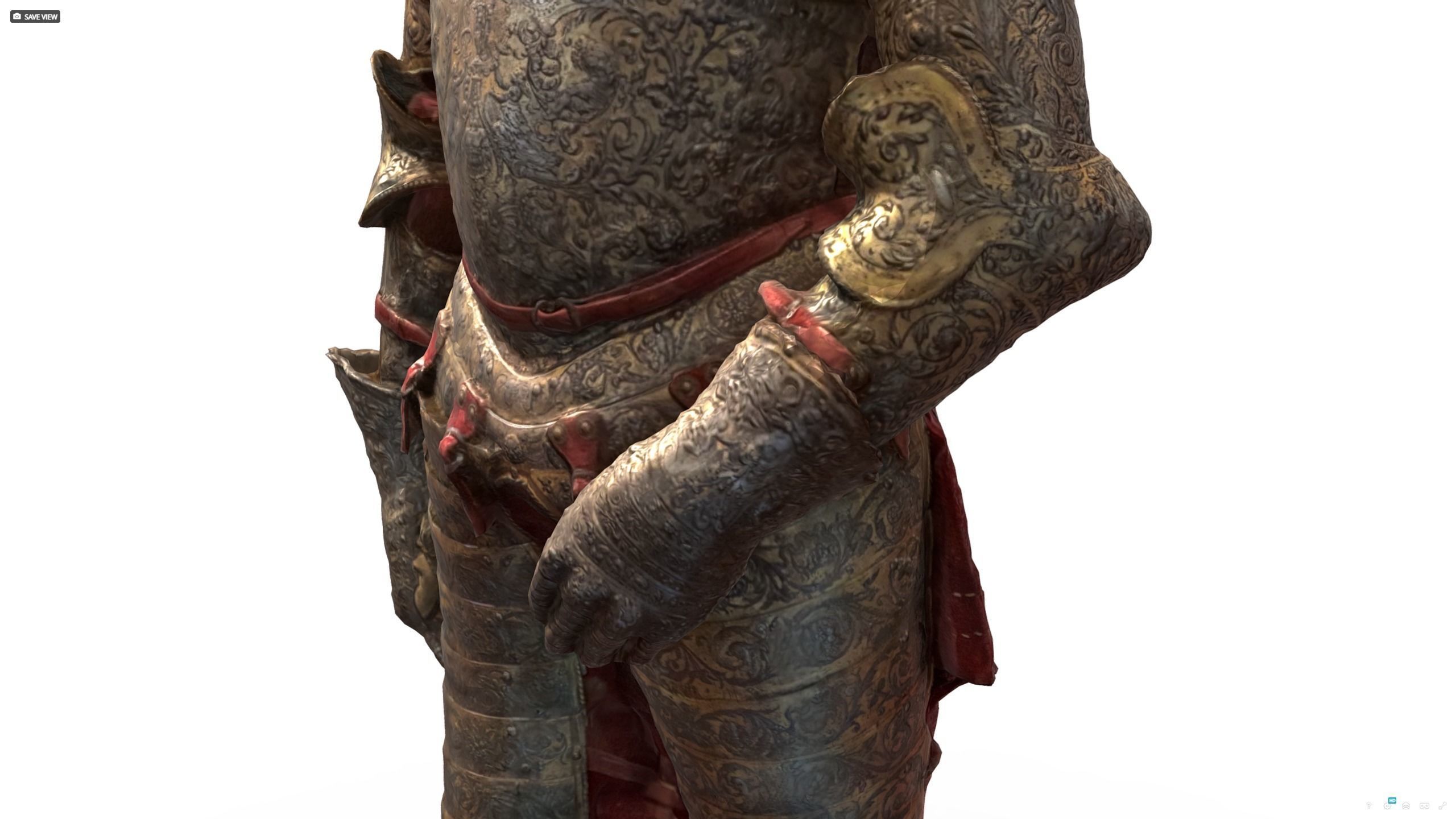 Decorative Knight Armor Suit Scan Free 3D model_12