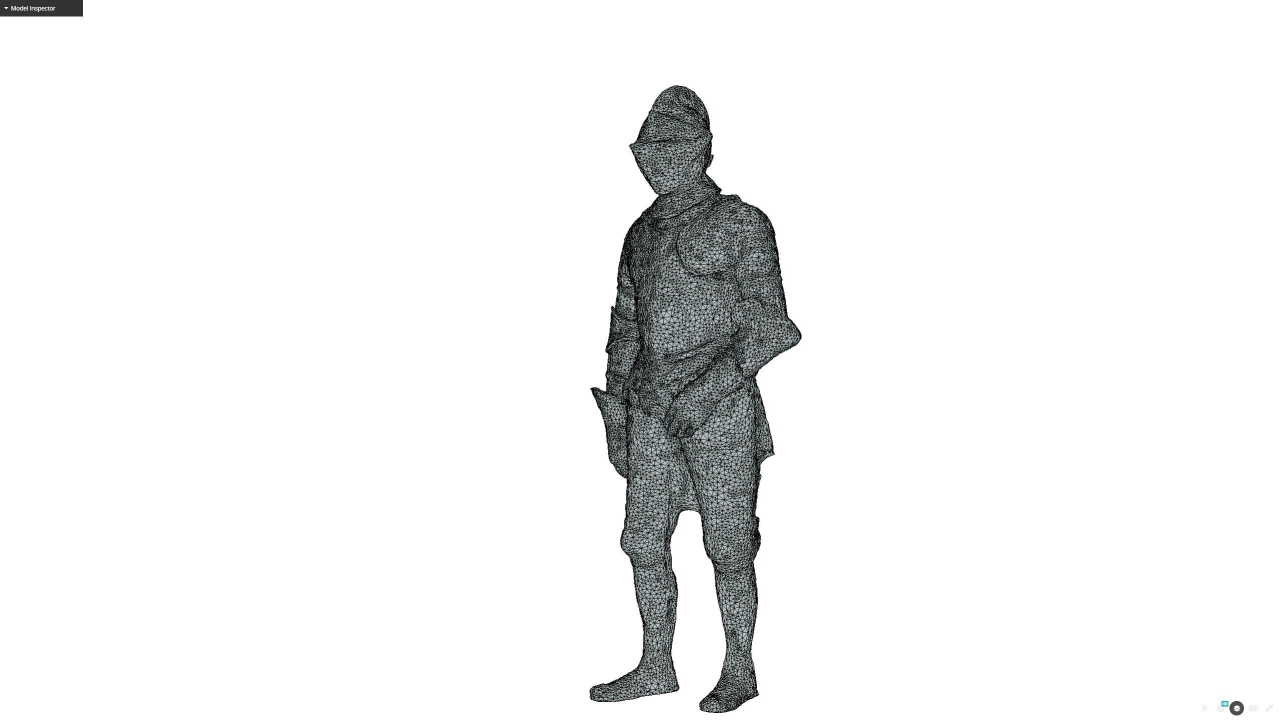 Decorative Knight Armor Suit Scan Free 3D model_13