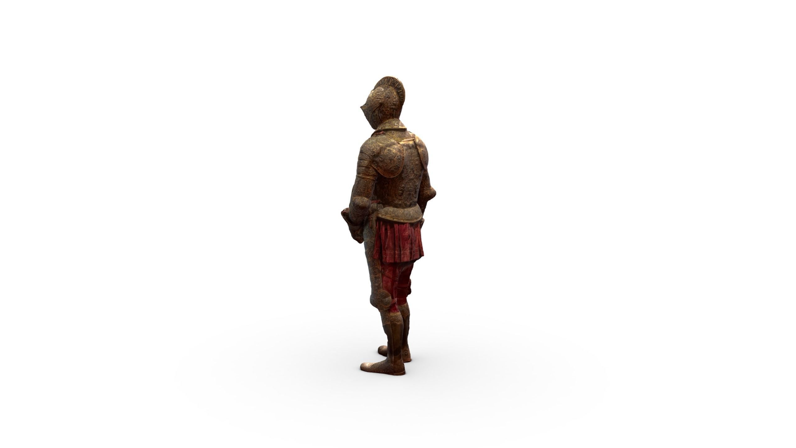 Decorative Knight Armor Suit Scan Free 3D model_2