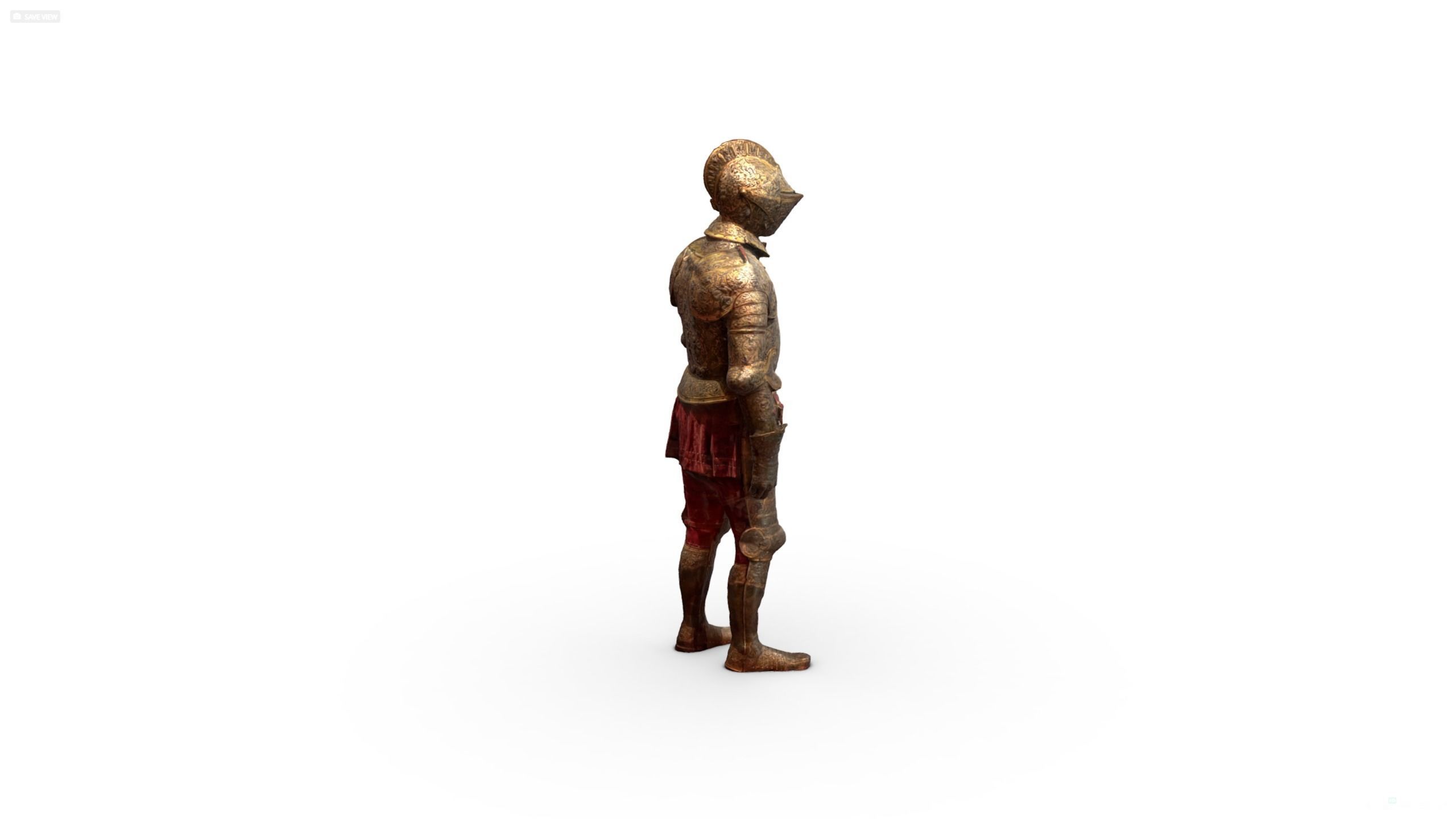 Decorative Knight Armor Suit Scan Free 3D model_3