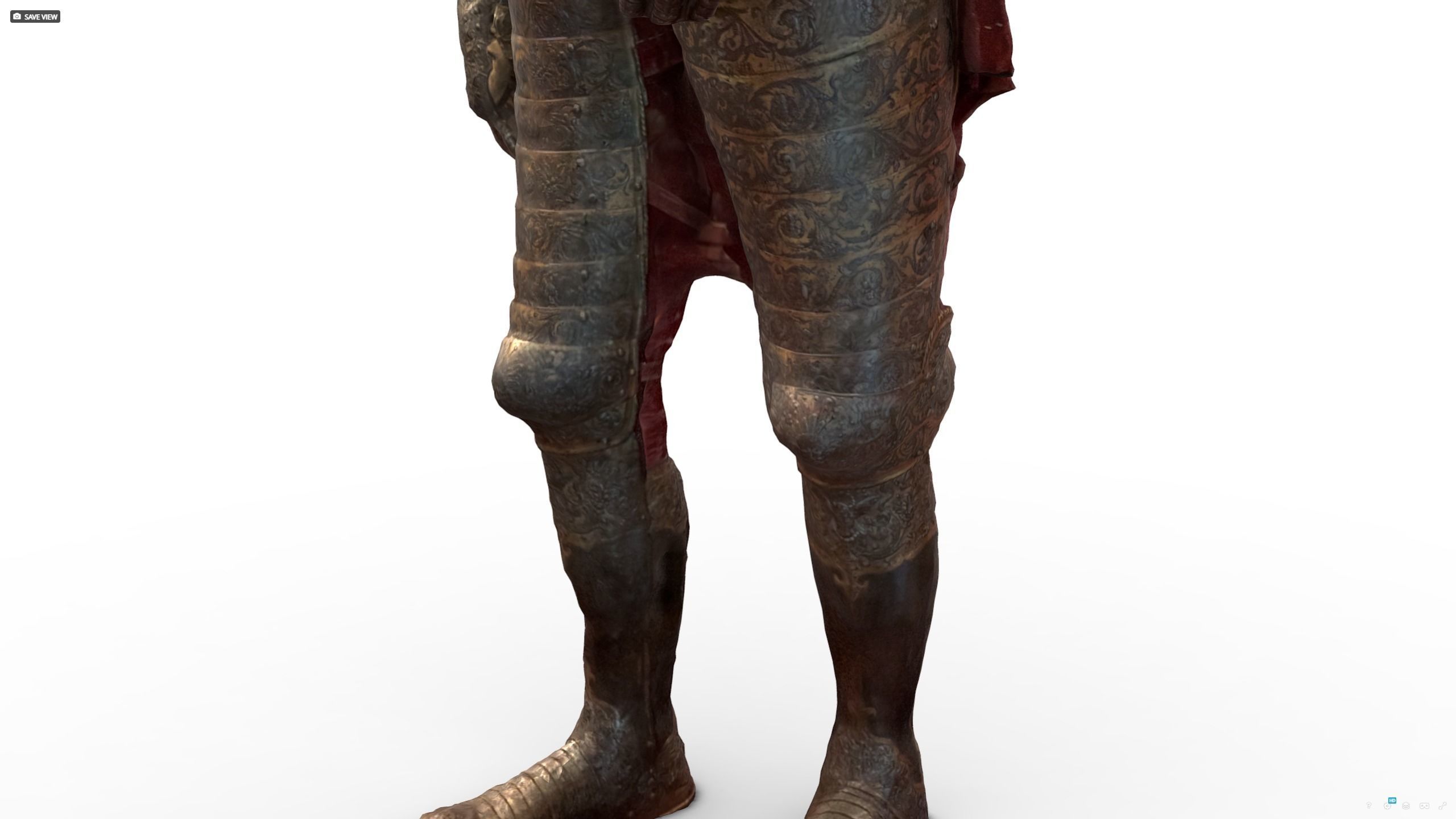 Decorative Knight Armor Suit Scan Free 3D model_11