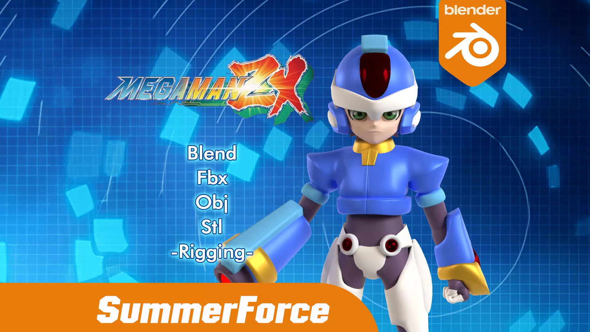 X Model - Megaman ZX 3D model_0