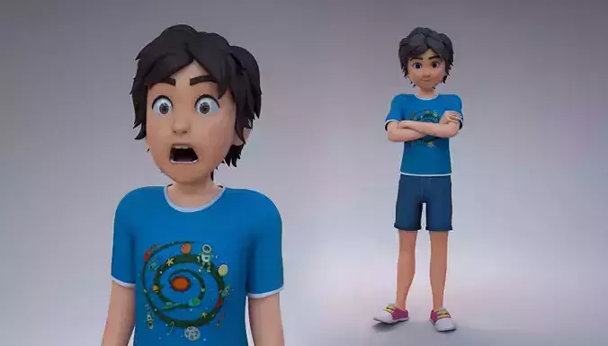 Cartoon Boy 3D model
