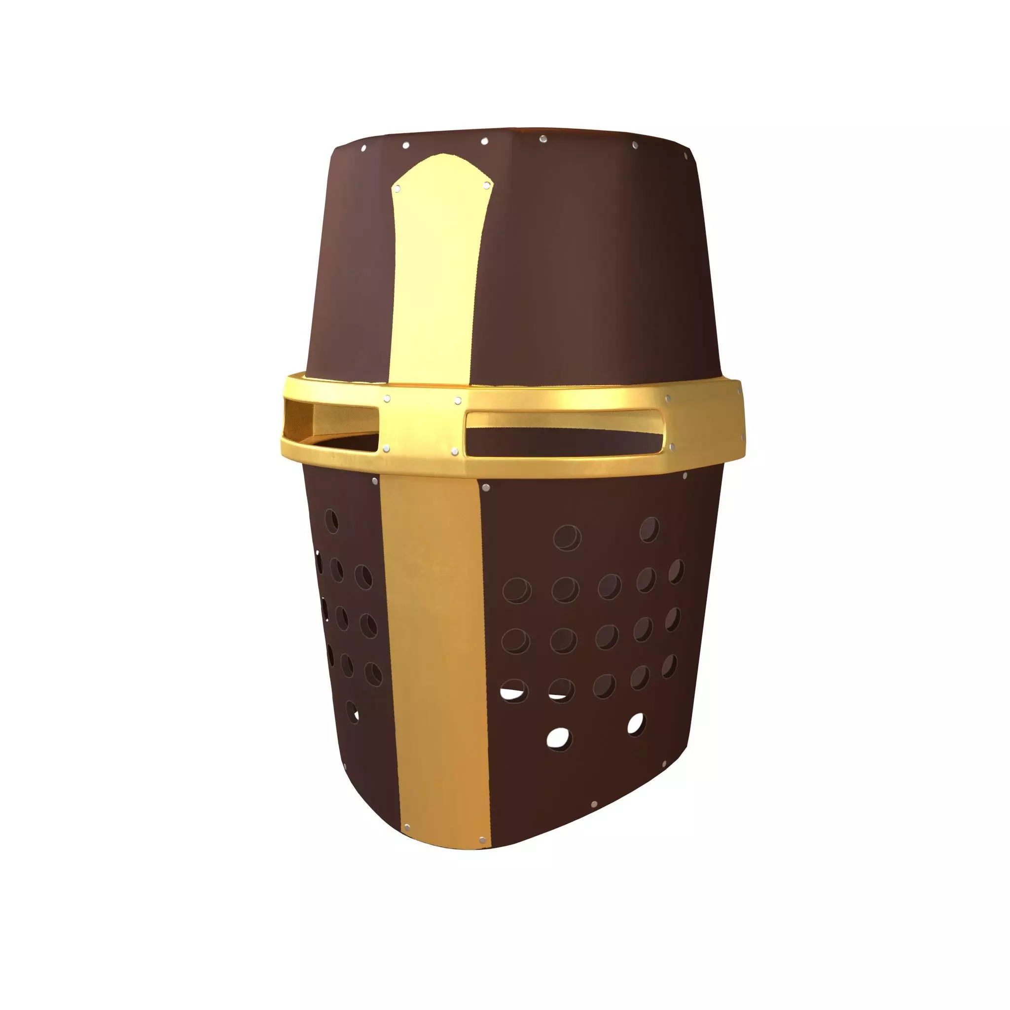 Crusader Helmet V1 003 Low-poly 3D model_0
