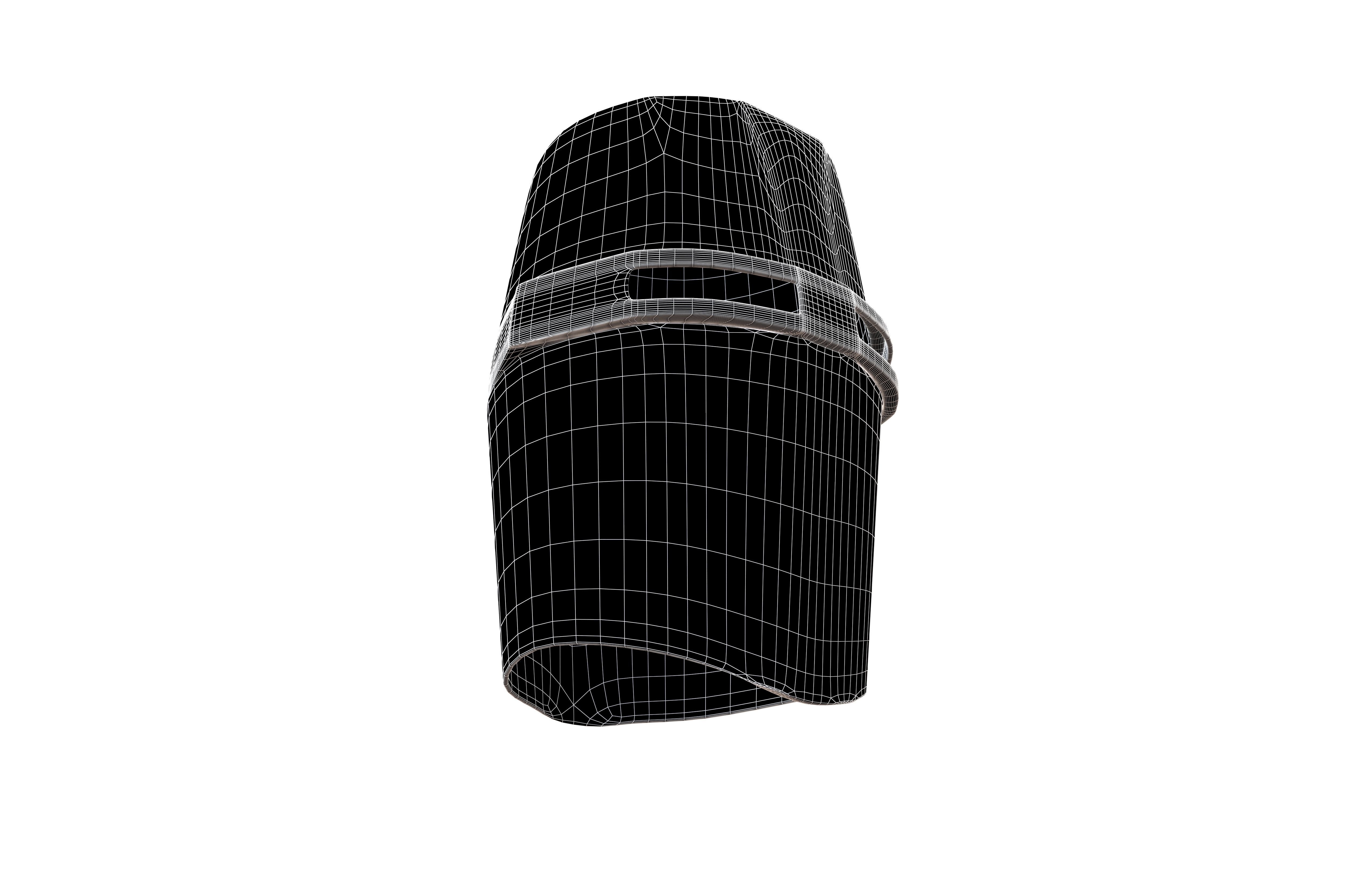 Crusader Helmet V1 007 Low-poly 3D model_7