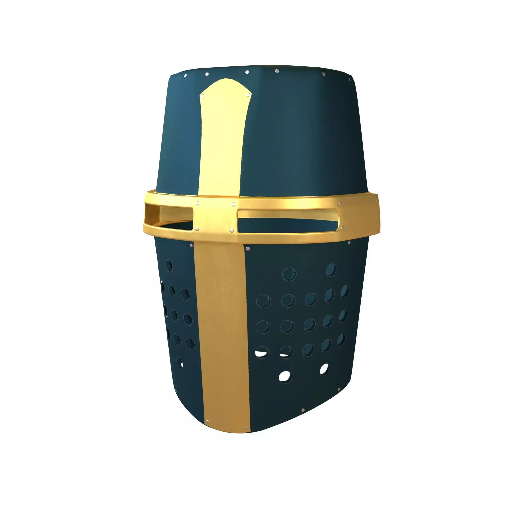 Crusader Helmet V1 007 Low-poly 3D model_0