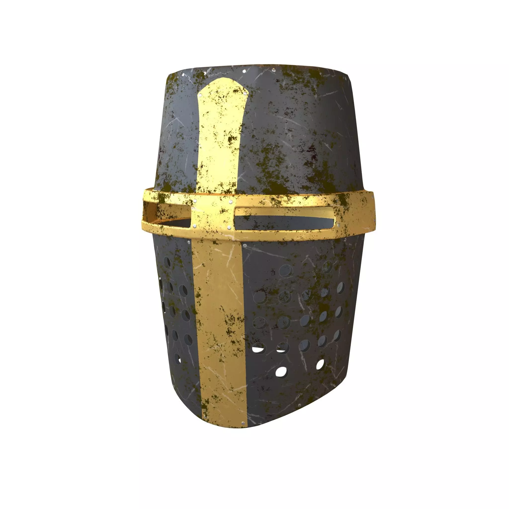 Crusader Helmet V1 010 Low-poly 3D model_0