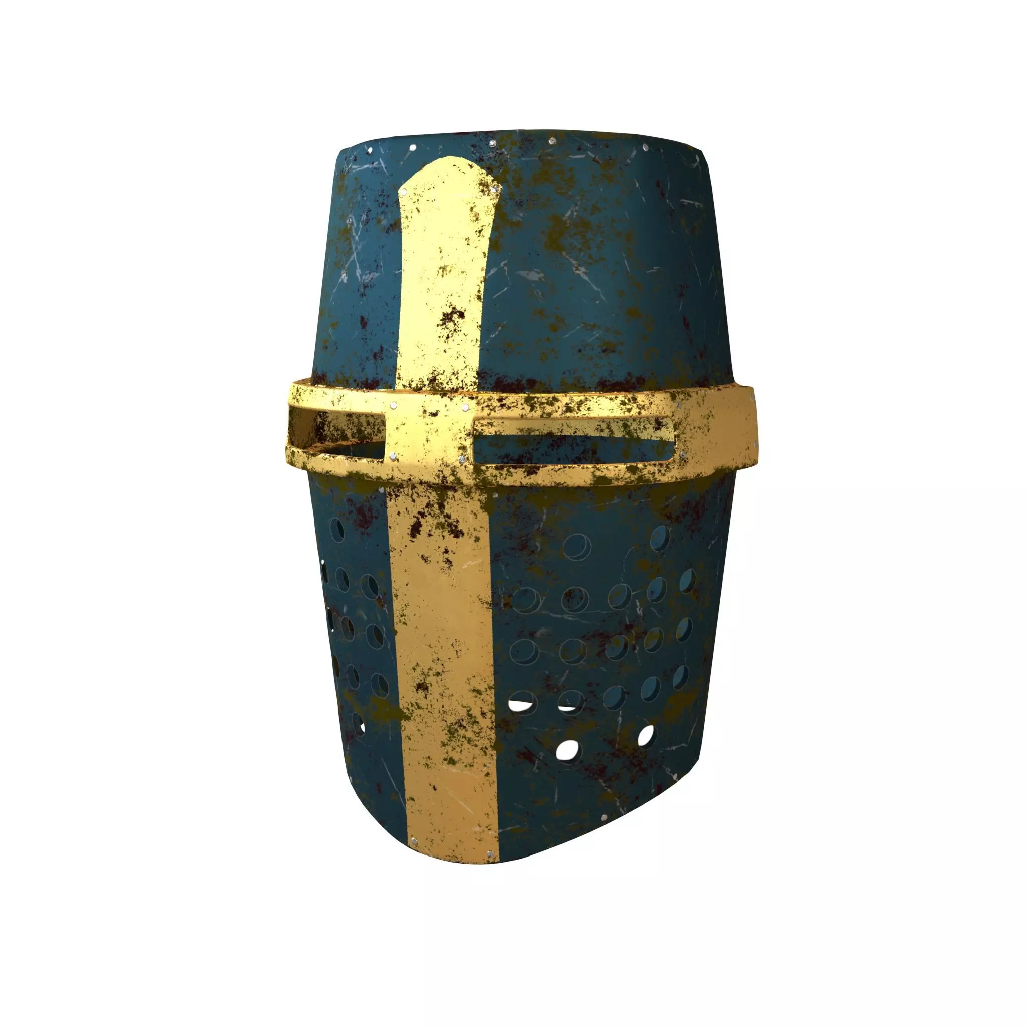 Crusader Helmet V1 015 Low-poly 3D model_0