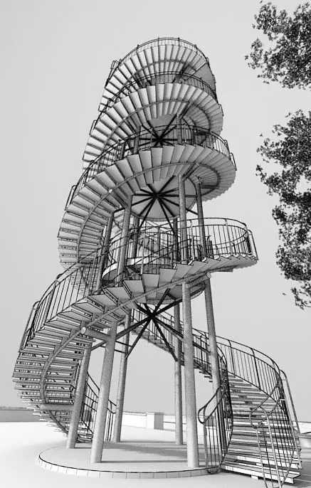 Building With Stairs 3D model_0