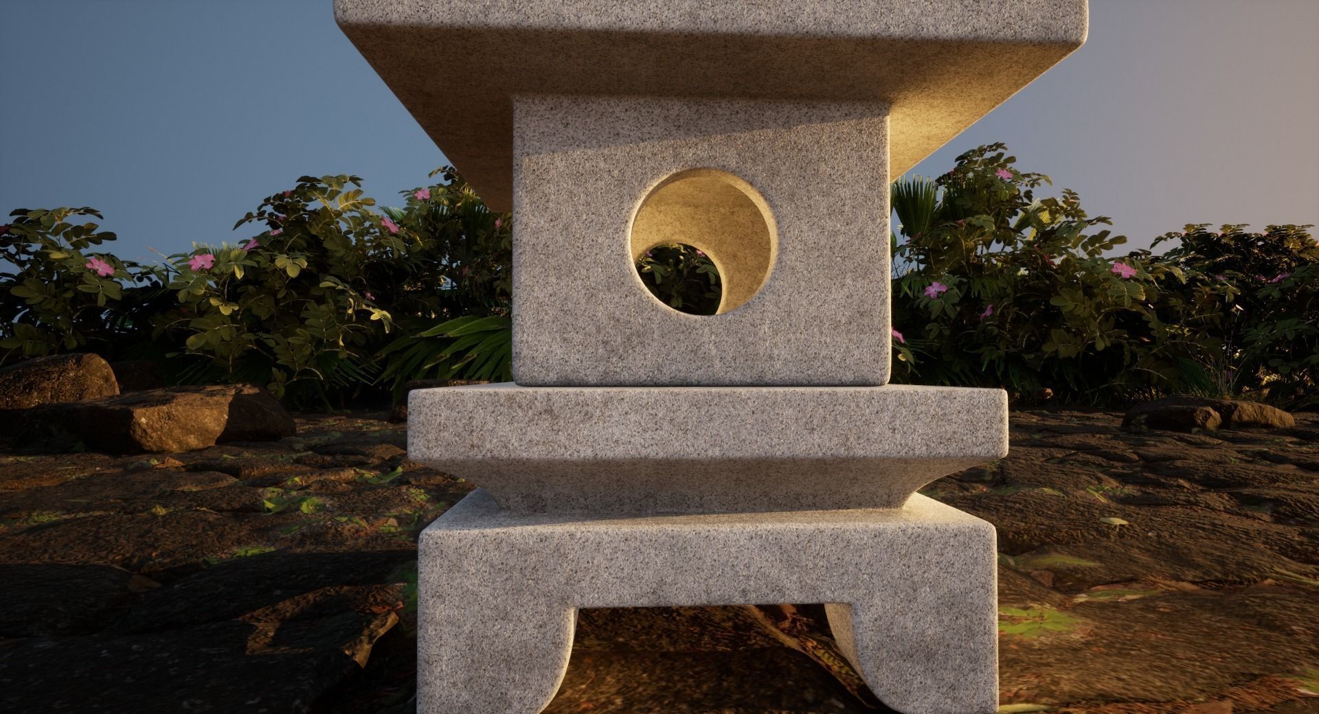 Japanese Lantern 2 3D model_3