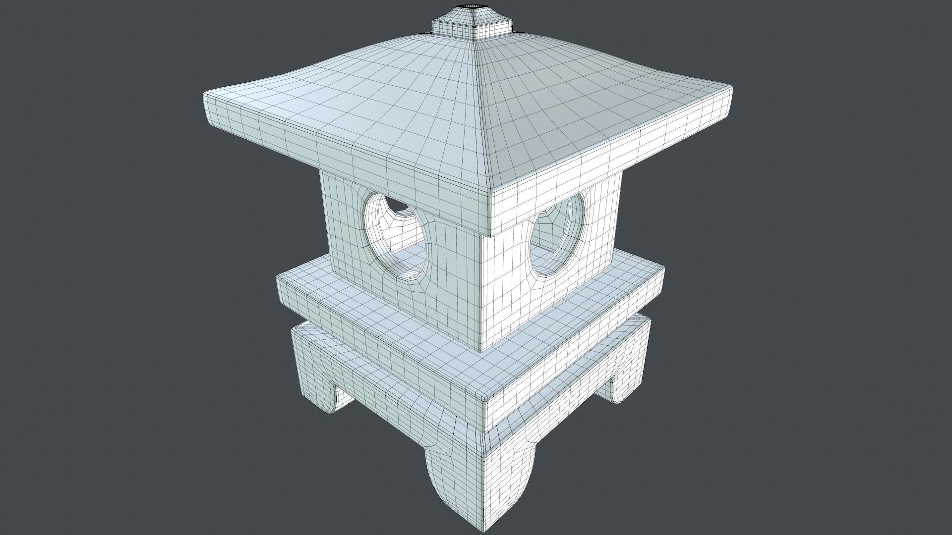 Japanese Lantern 2 3D model_11
