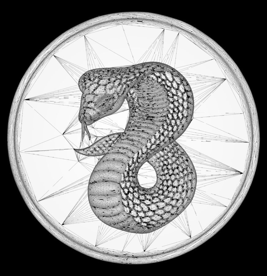 Chinese Zodiac Snake 003 3D print model_63