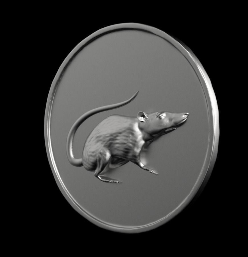 Chinese Zodiac Rat 003 3D print model_7
