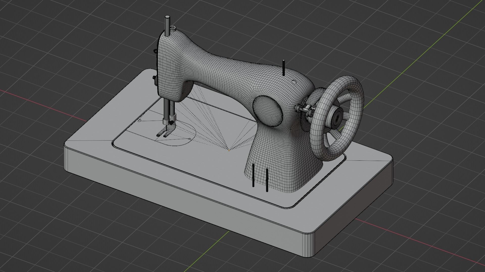 Singer Old Sewing Machine 3D model and PBR Texture 3D model_22