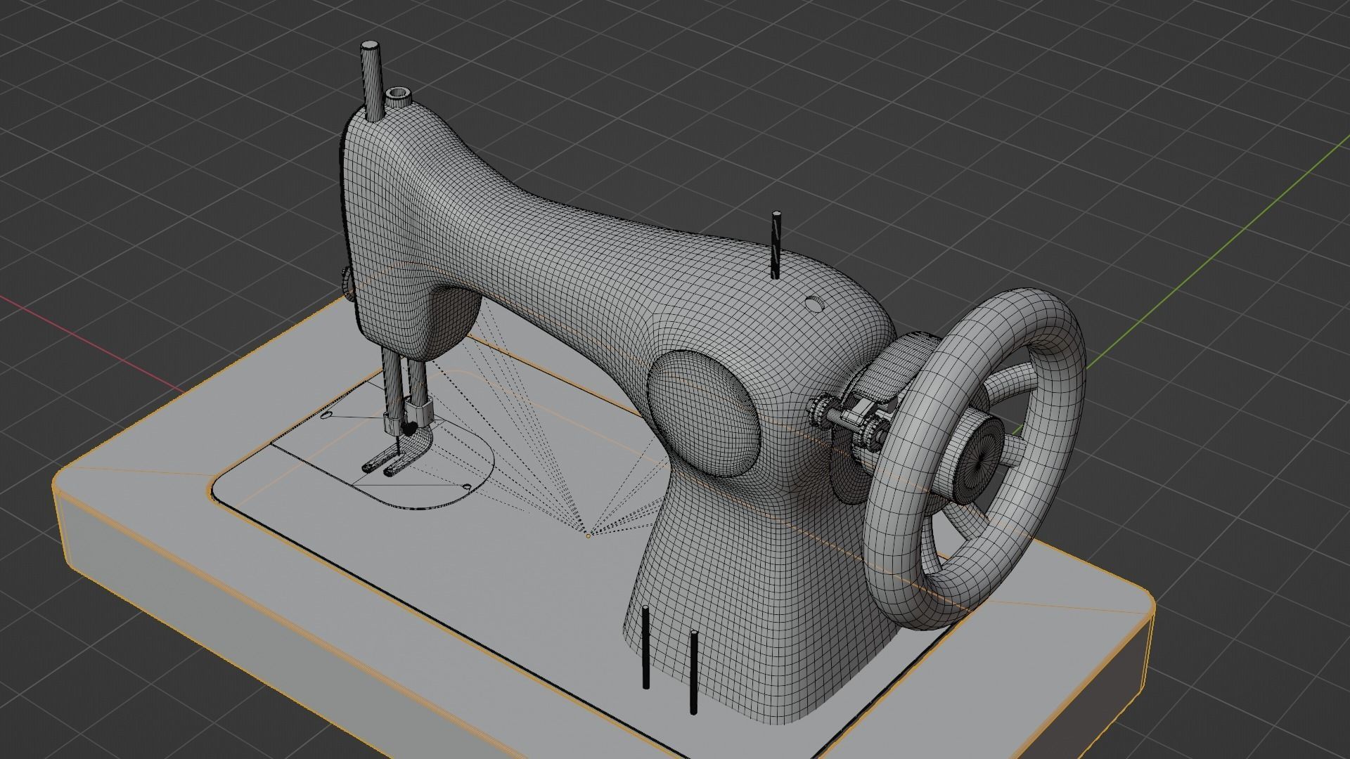 Singer Old Sewing Machine 3D model and PBR Texture 3D model_17