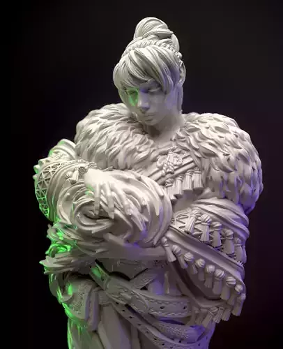 Mage - snow elf-woman 