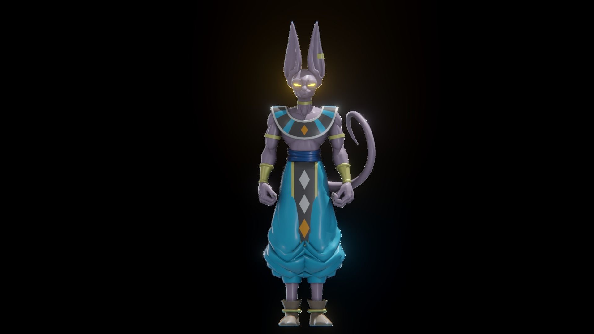 47 Dragon ball Z - Rigged Character Pack Low-poly 3D model_13