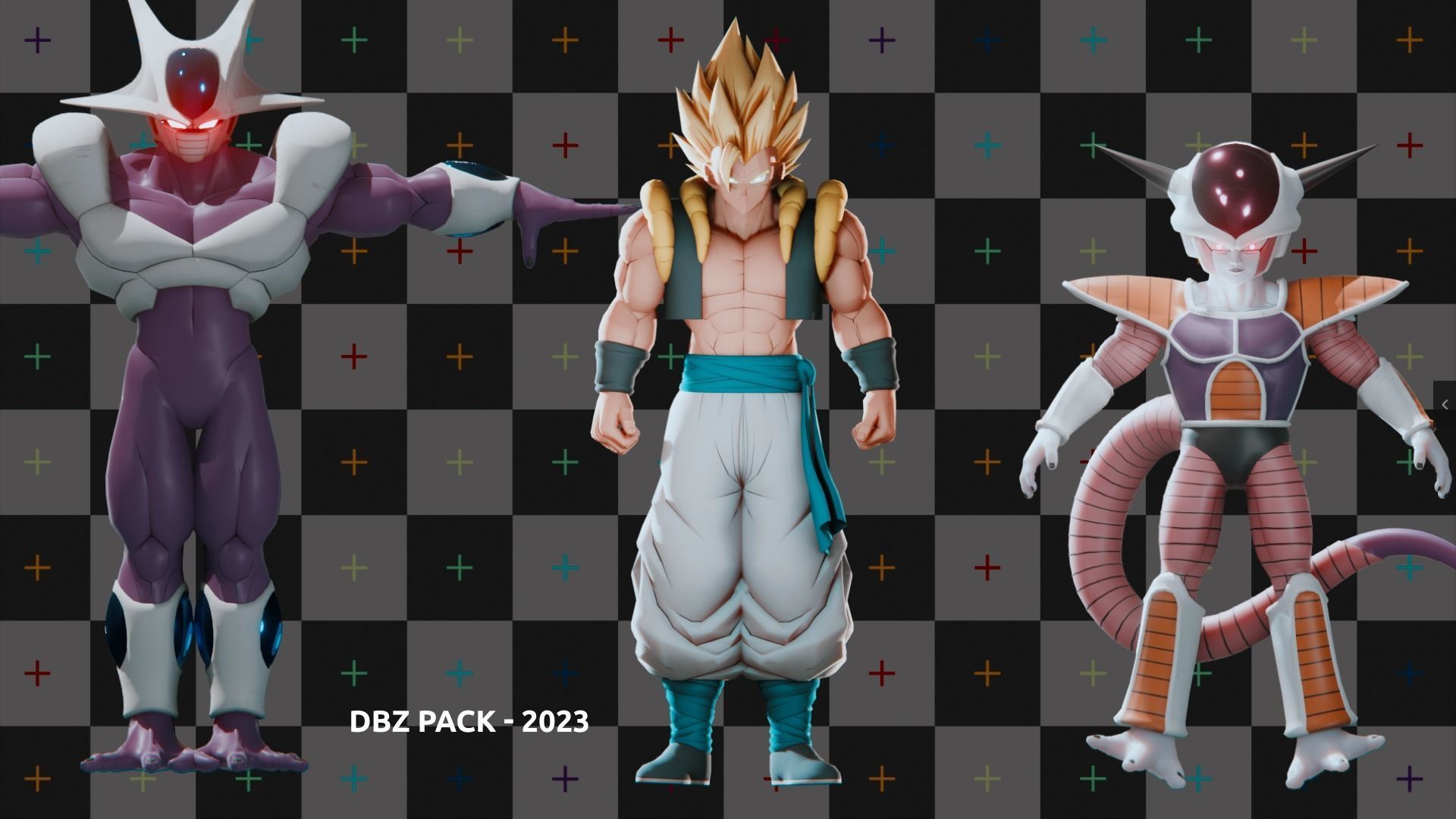 47 Dragon ball Z - Rigged Character Pack Low-poly 3D model_4