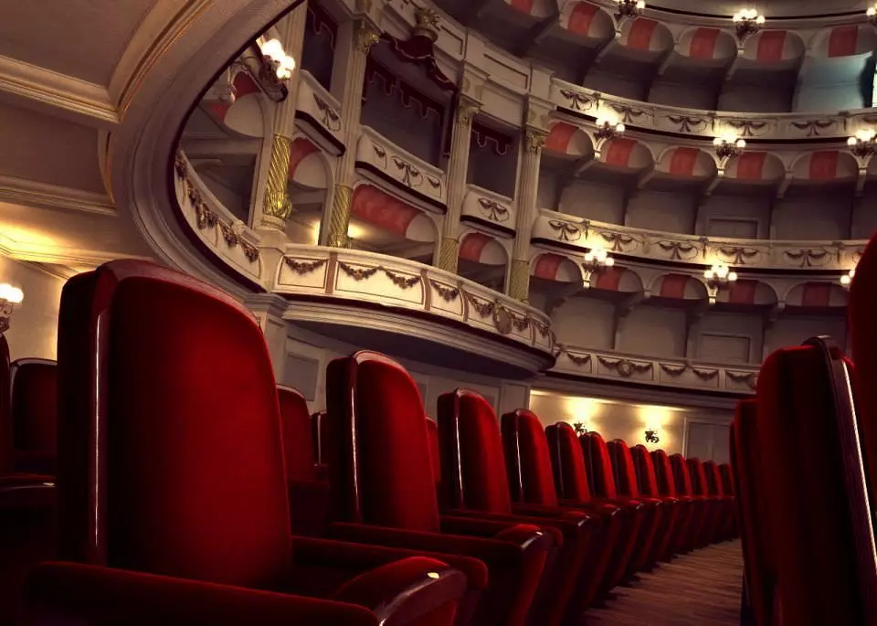 Luxury Theater Hall 3D model_0