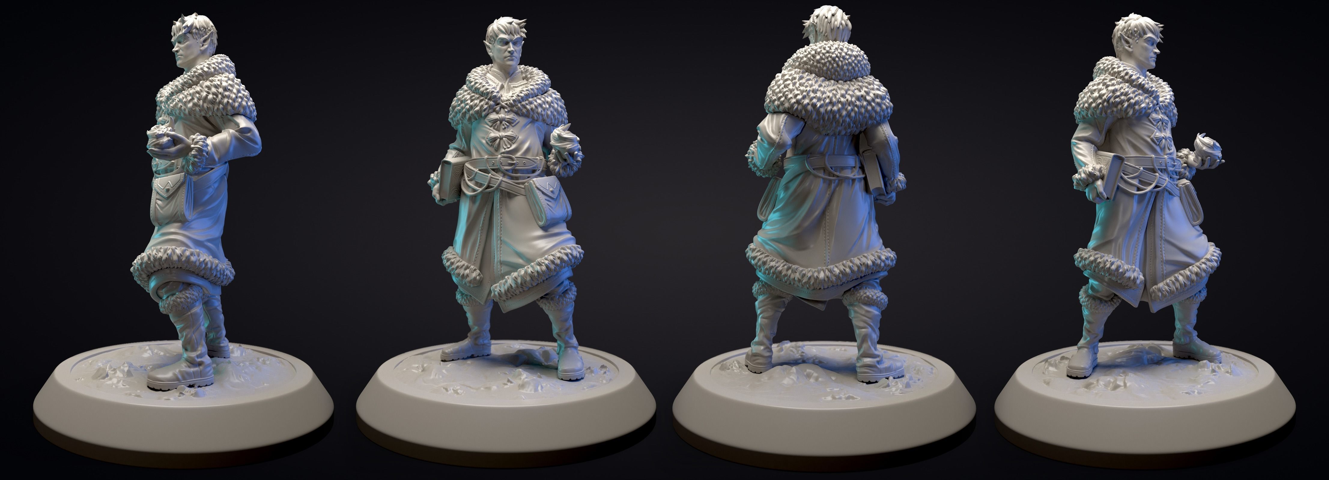 Mage - snow elf  3D print model_2