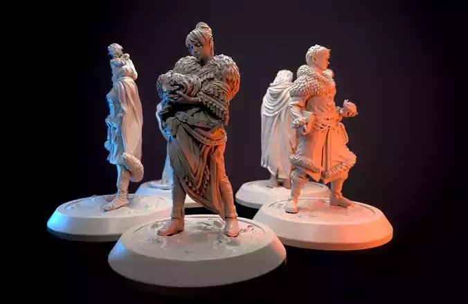 Wild Mages miniature series  3D print model