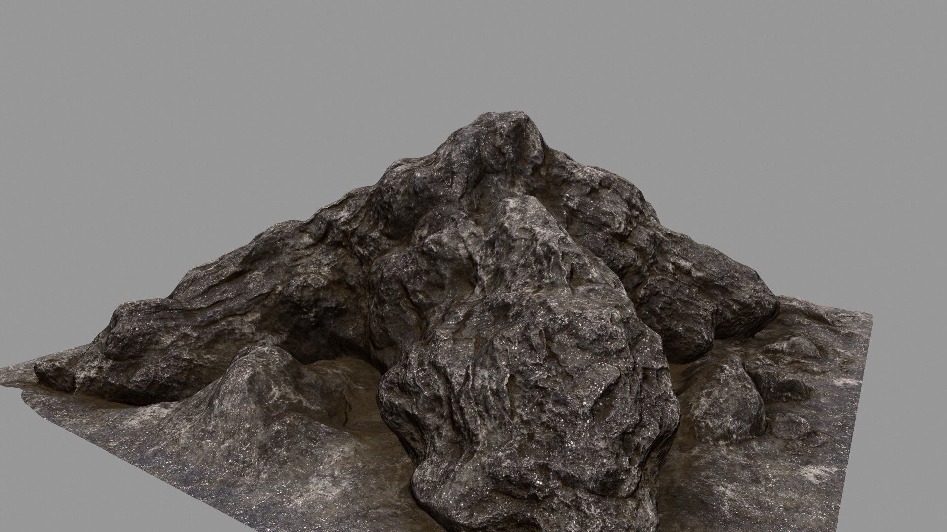 rock 3 mount Low-poly 3D model_9