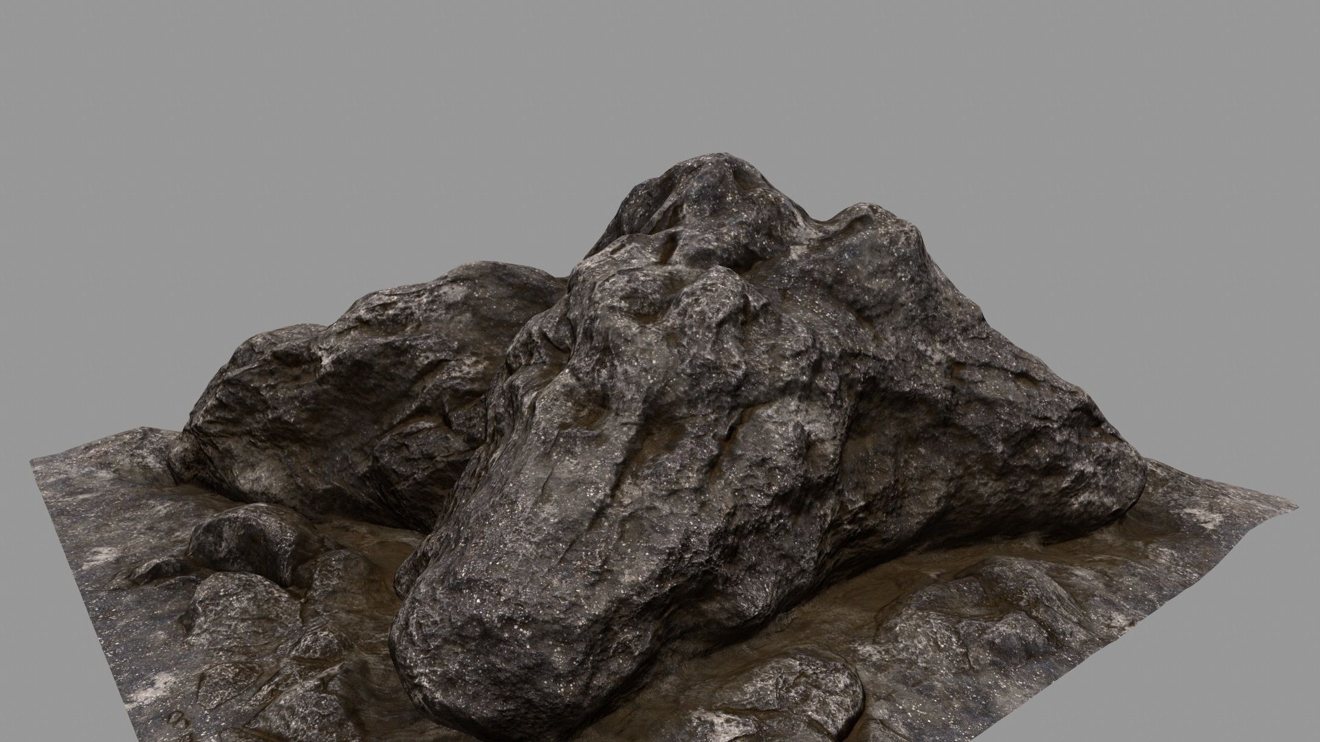 rock 3 mount Low-poly 3D model_4
