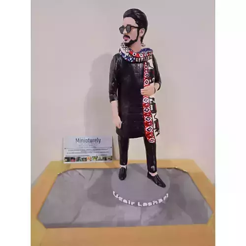 BOY IN AJRAK MUFFLER SCARF   3D print model