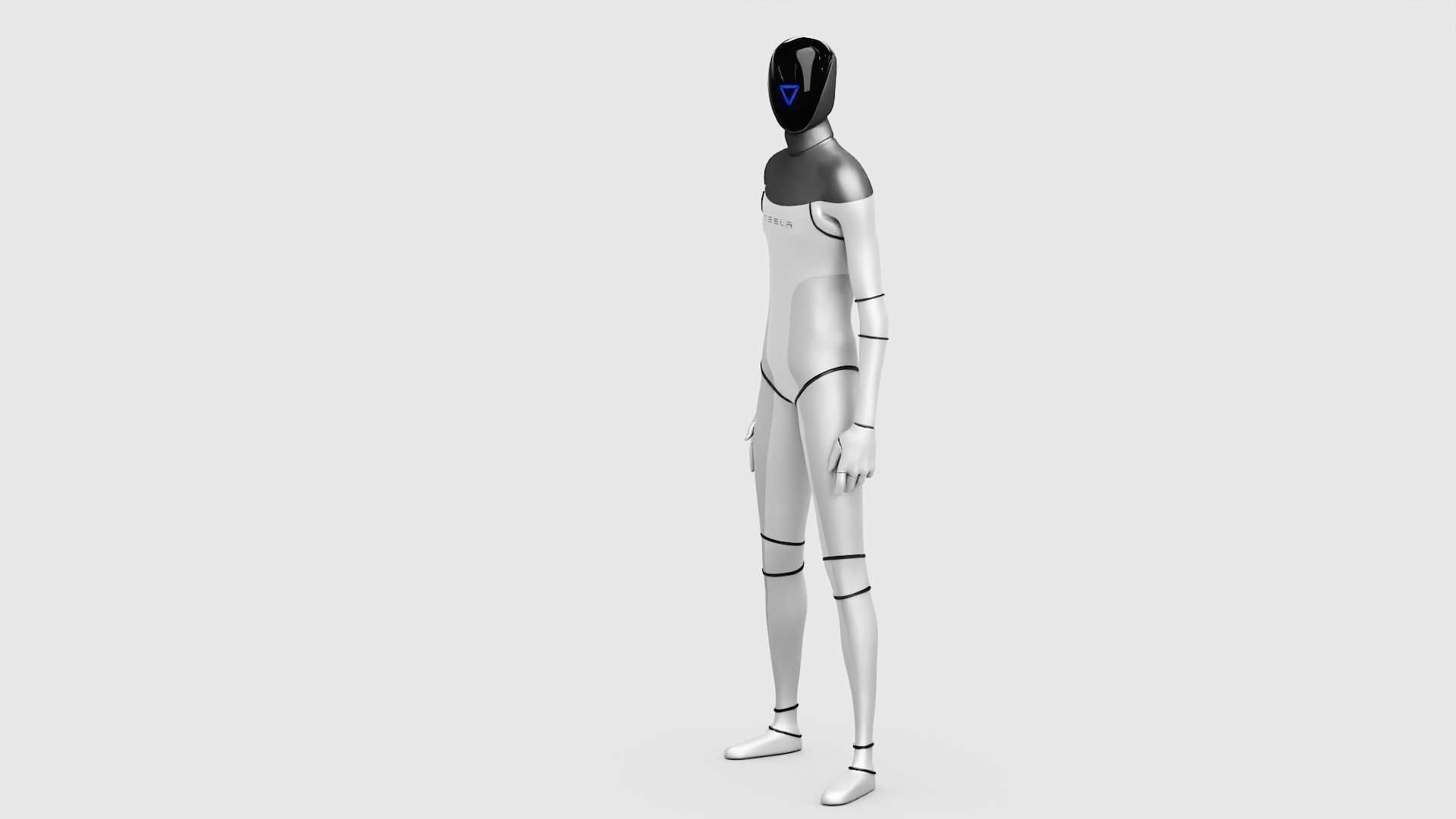 TESLA ROBOT RIGGED 3D model_9