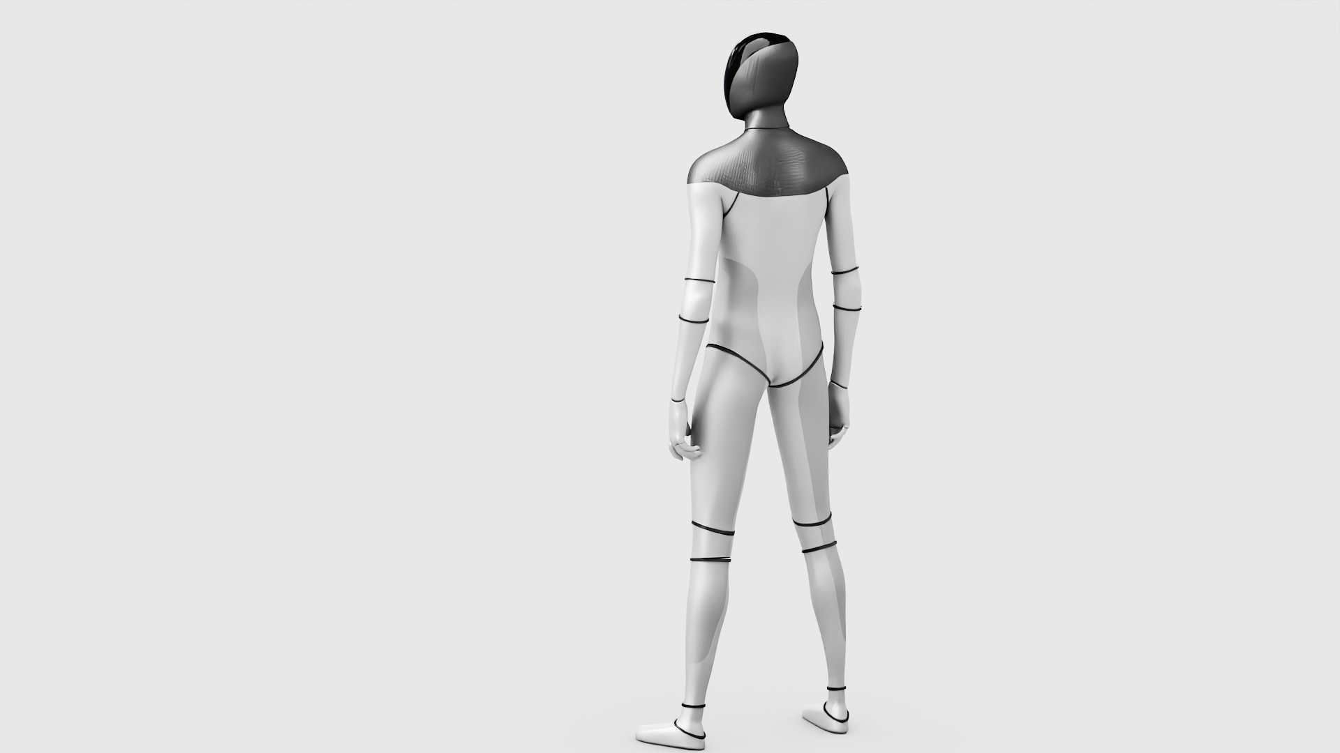 TESLA ROBOT RIGGED 3D model_8