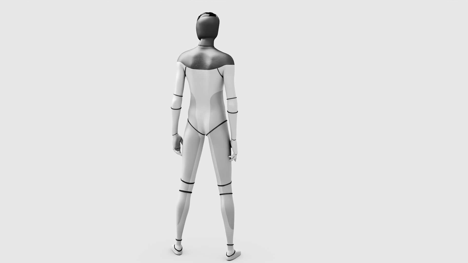 TESLA ROBOT RIGGED 3D model_7
