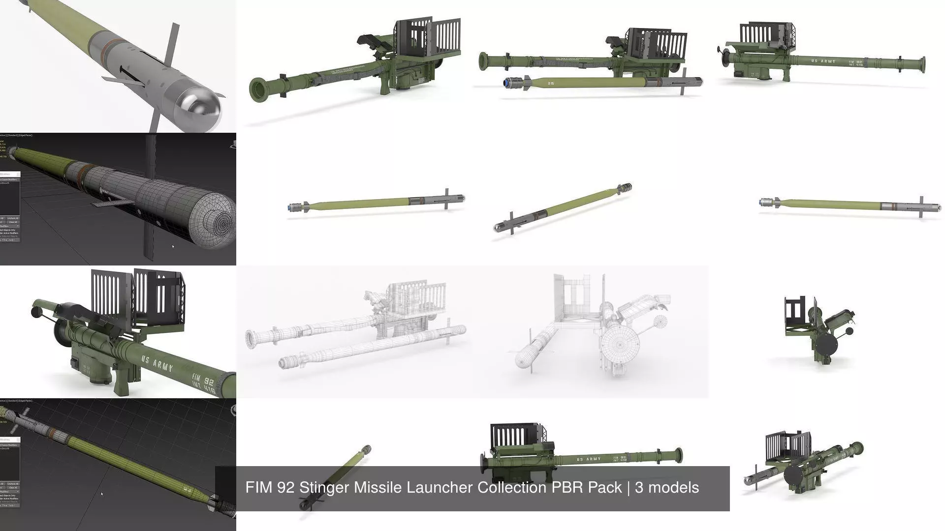 FIM 92 Stinger Missile Launcher Collection PBR Pack _0