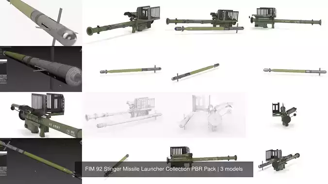 FIM 92 Stinger Missile Launcher Collection PBR Pack 