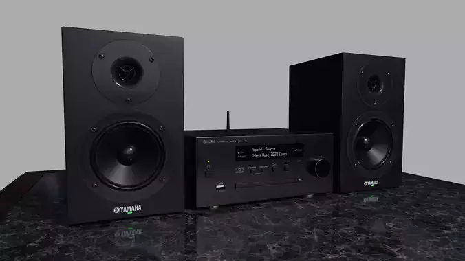 Audio Player Low-poly 3D model