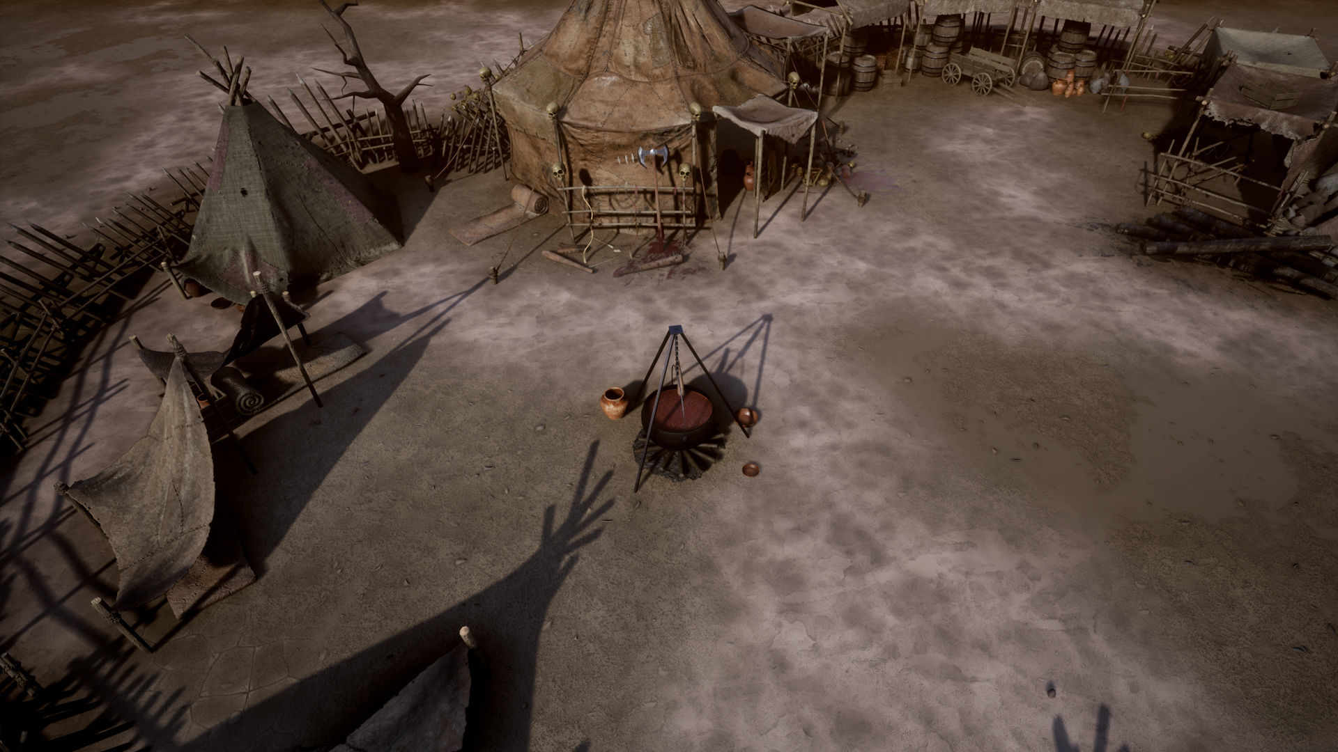 Top-Down Barbarian Camp - LowPoly Low-poly 3D model_8