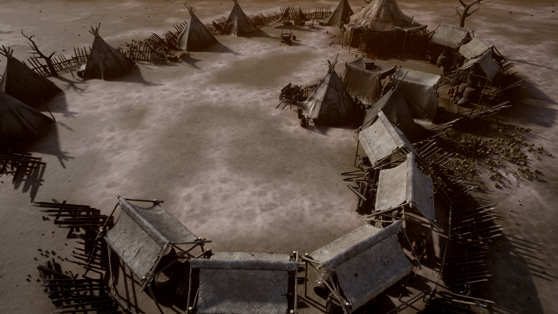 Top-Down Barbarian Camp - LowPoly Low-poly 3D model_14